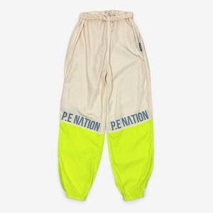 P.E Nation First Position Track Pants Size S Neon Colorblock Athleisure Urban